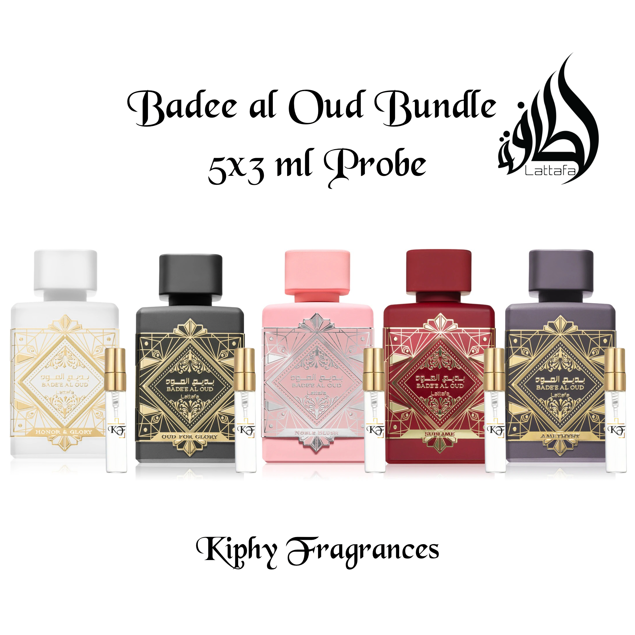 Lattafa Badee al Oud Bundle 5x3 ml Probe Abfüllung