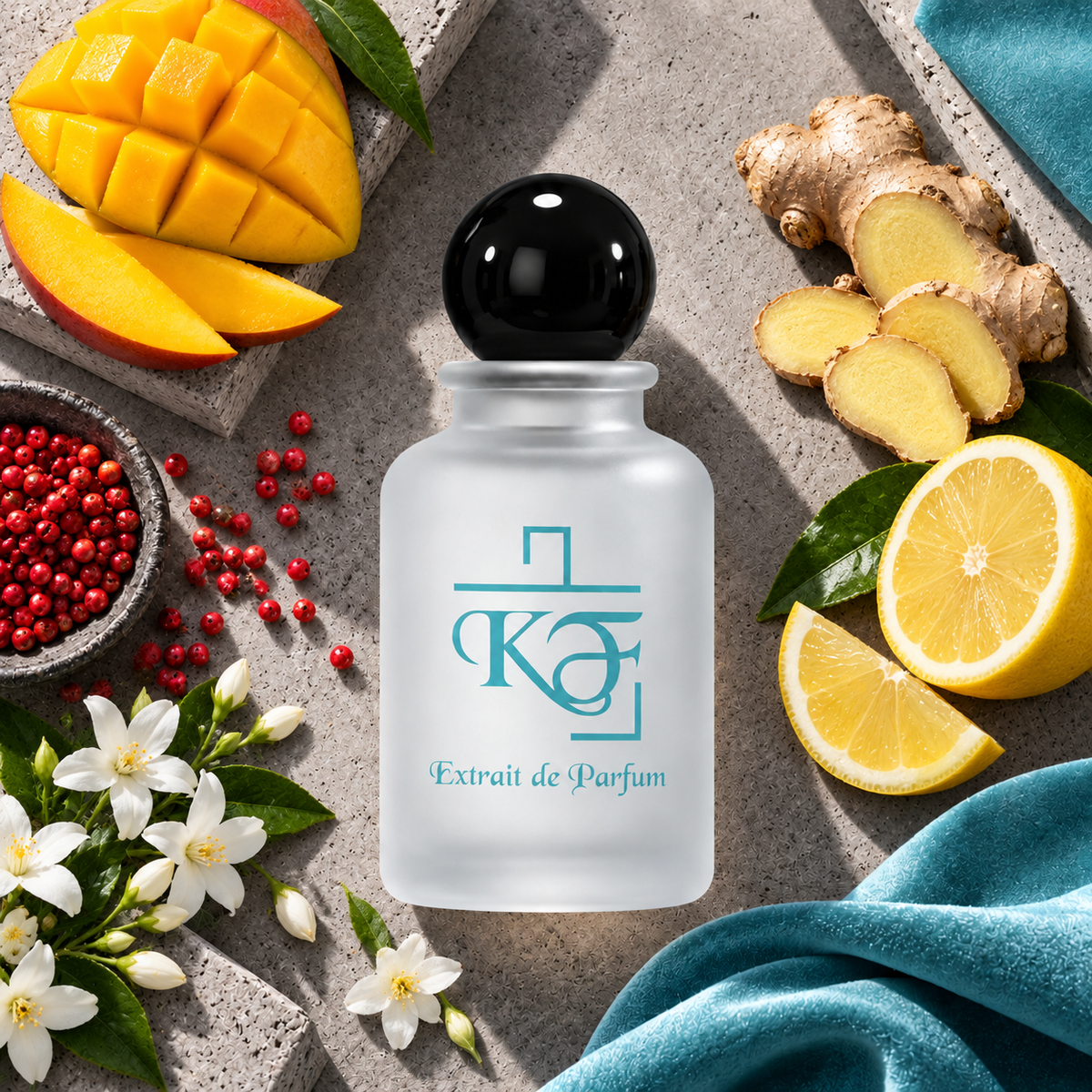 Kiphy No. 124 Fire God mit Mango, Ingwer, Zitrone, rosa Pfeffer und Jasmin