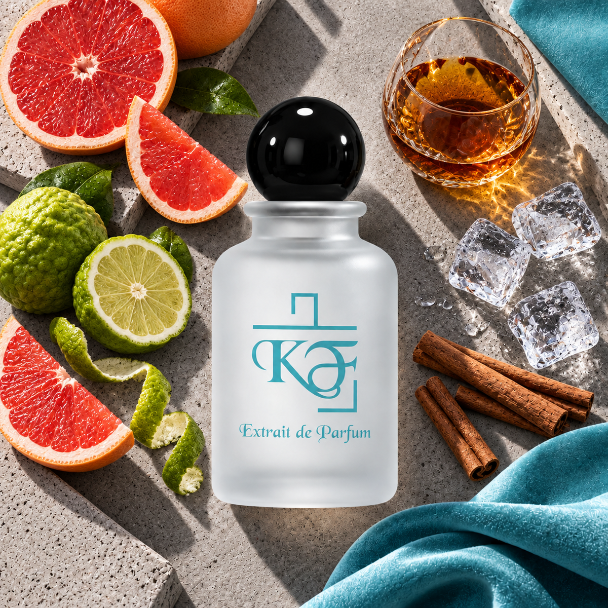 Kiphy No. 148 Ice Rocks mit Grapefruit, Bergamotte, Eis-Akkord, Cognac und Zimt