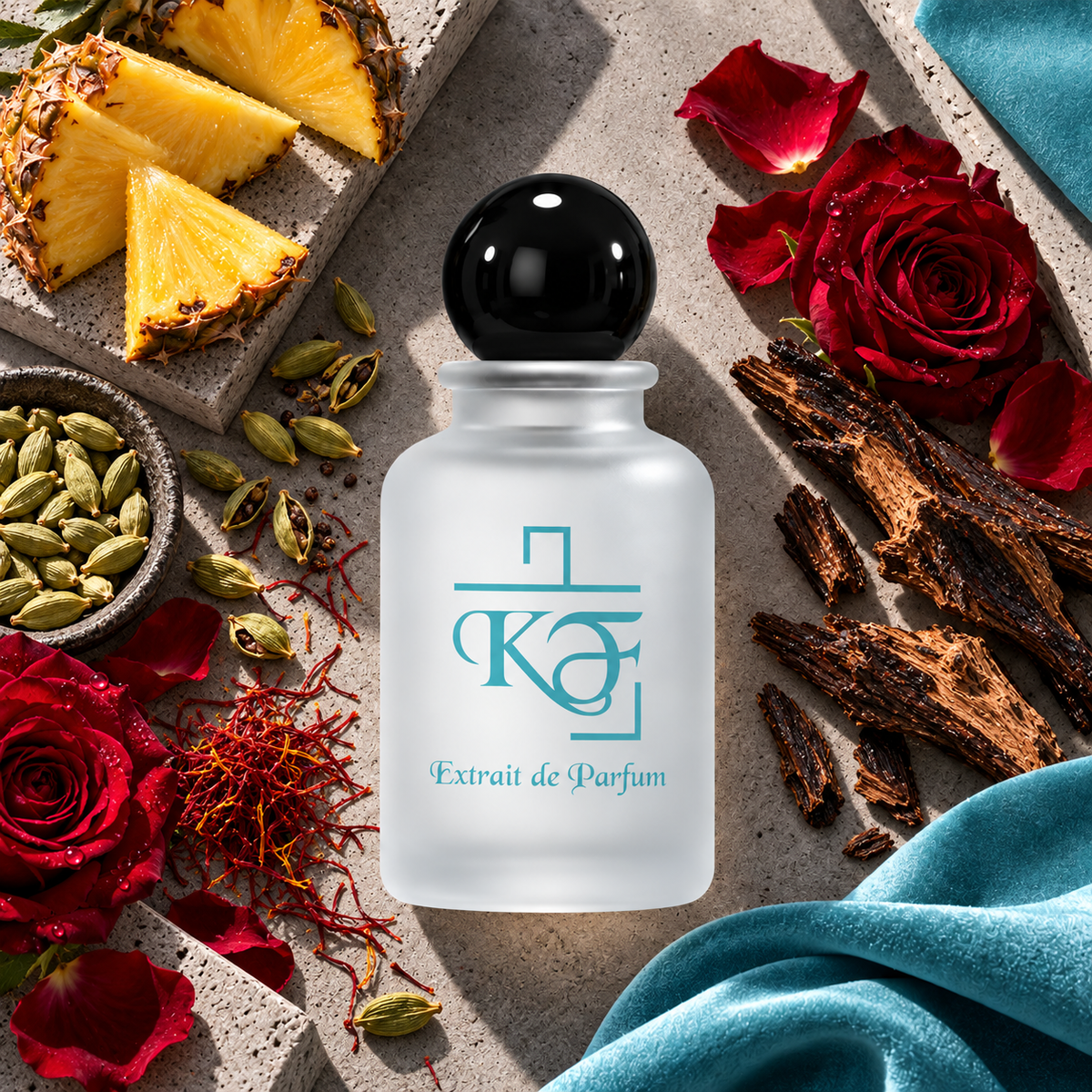 Kiphy No. 157 – Desert Legacy mit Ananas, Damaszenerrose, Kardamom, Safran und Oud