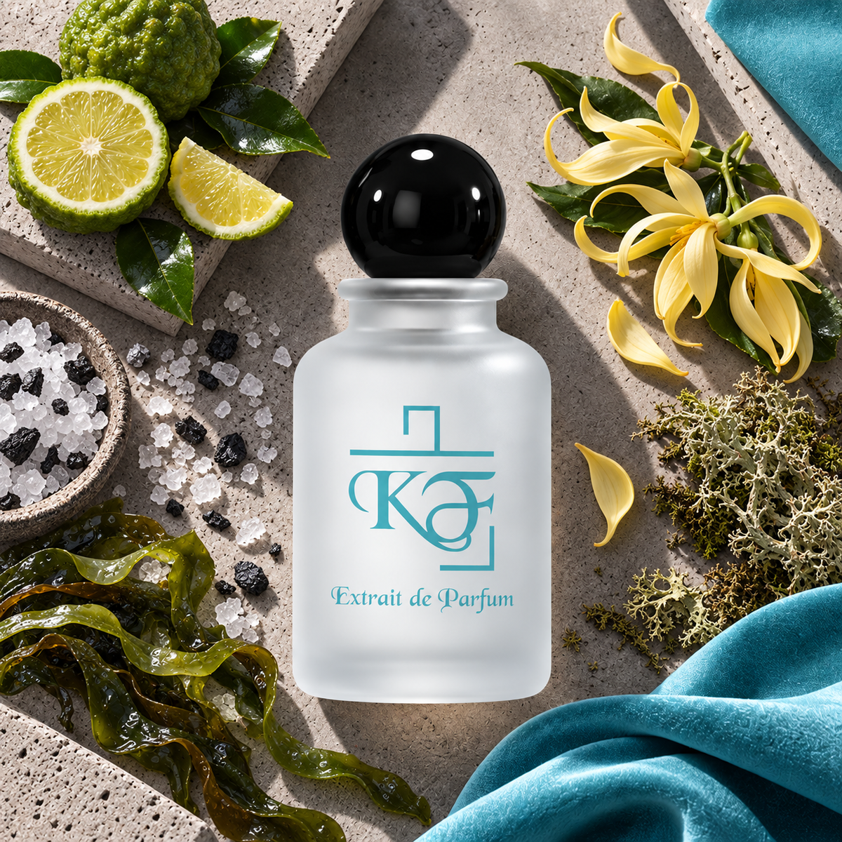 Kiphy No. 158 – Midnight Ocean mit Bergamotte, Ylang-Ylang, Meersalz, Algen und Eichenmoos