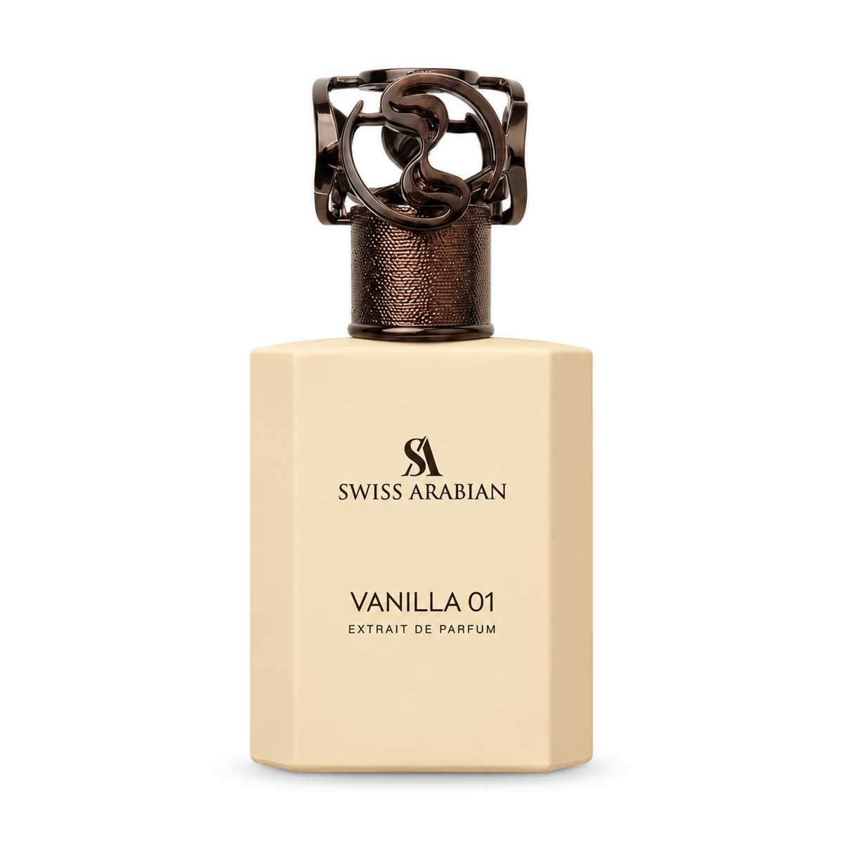 Swiss Arabian Vanilla 01 Extrait de Parfum – Flakon auf weißem Hintergrund