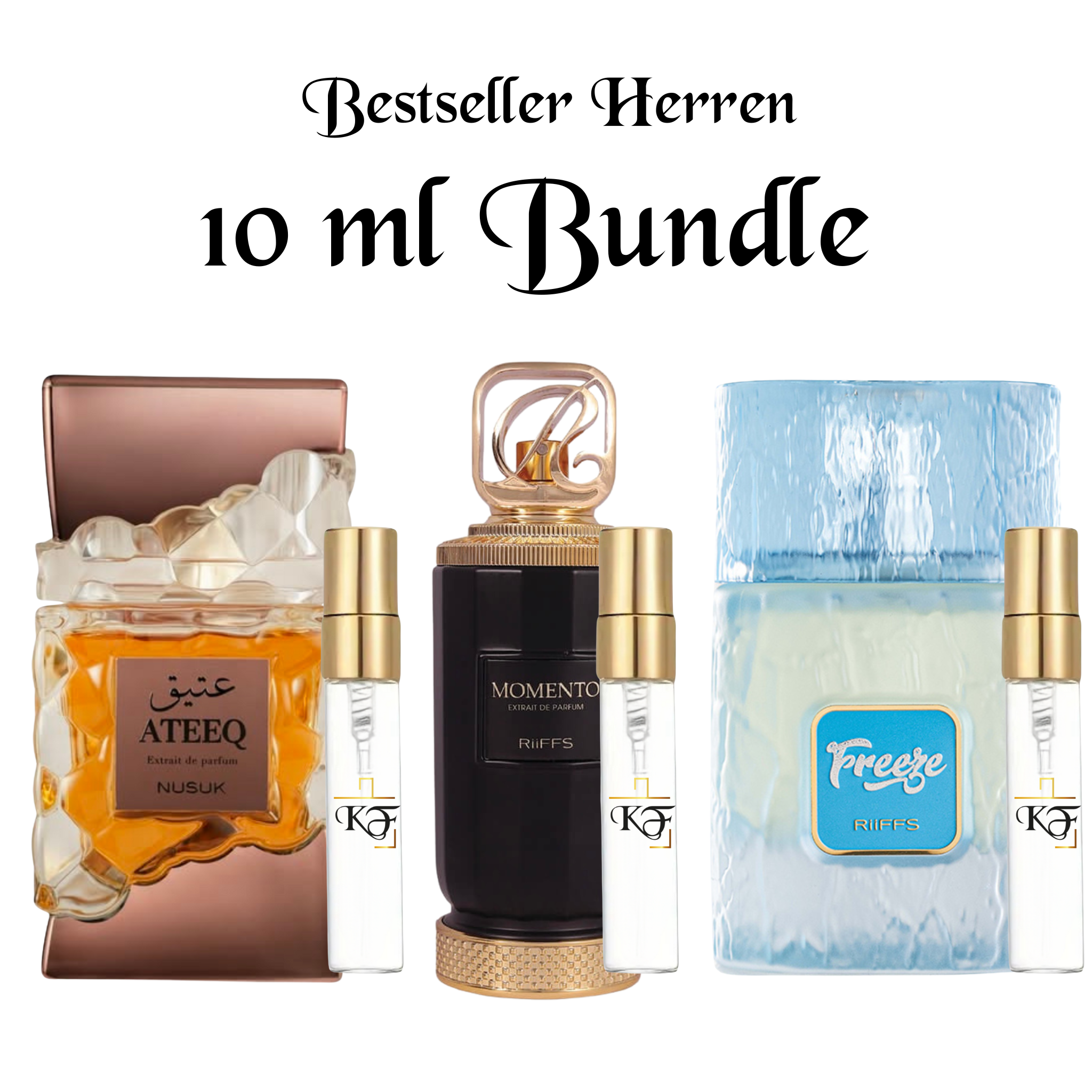 Bestseller Herren Bundle 3x10 ml Probe Abfüllung