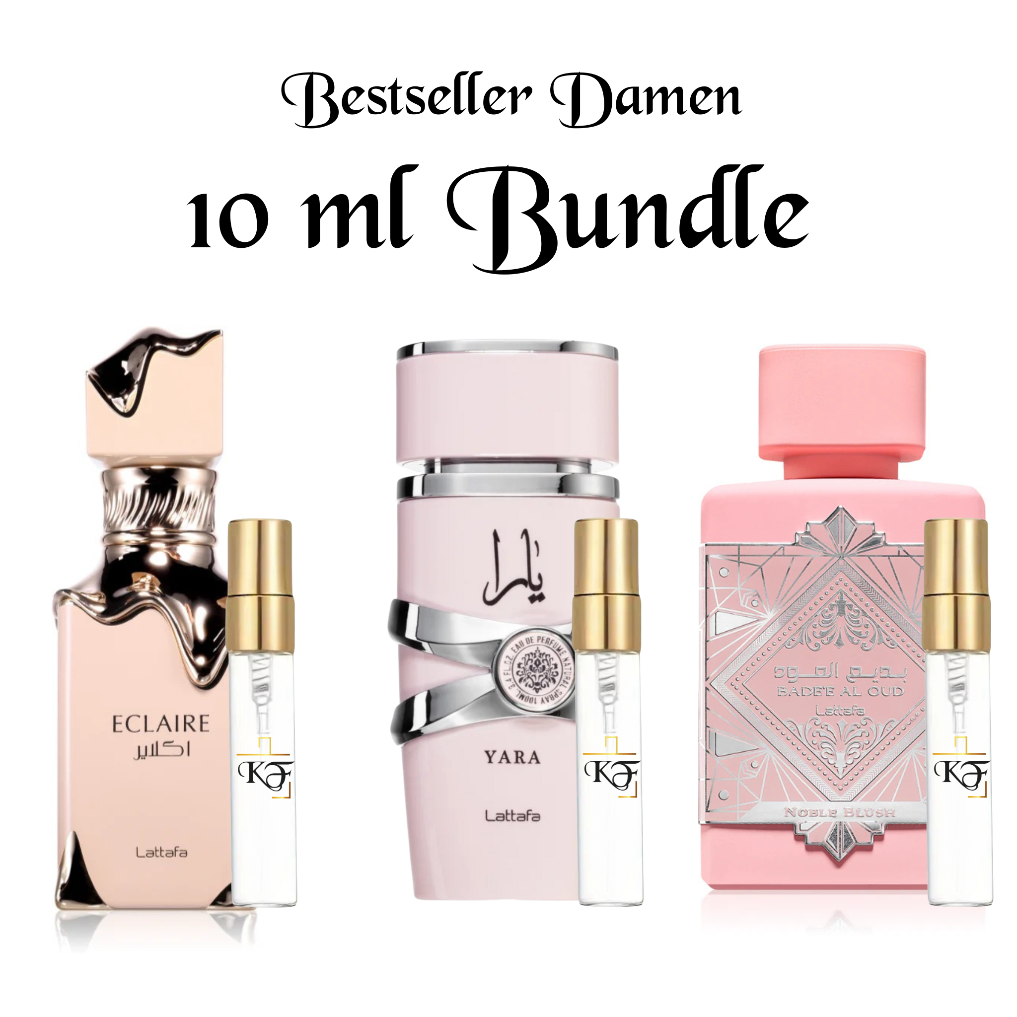 Lattafa Bestseller Damen Bundle 3x10 ml Probe Abfüllung