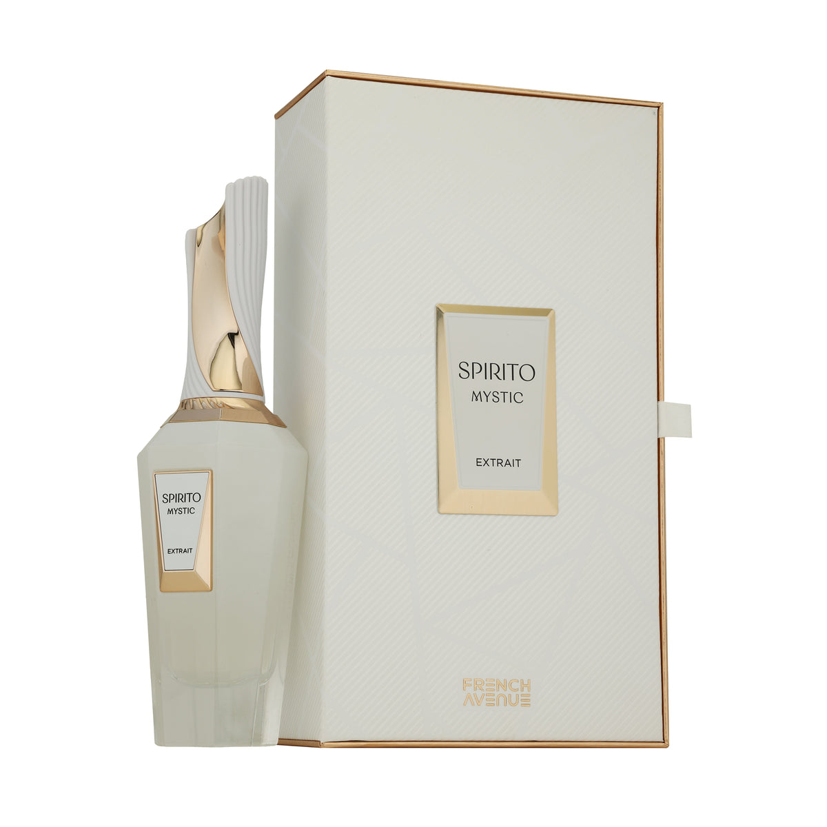 French Avenue Spirito Mystic Extrait de Parfum – Flakon vor der Originalverpackung auf weißem Hintergrund