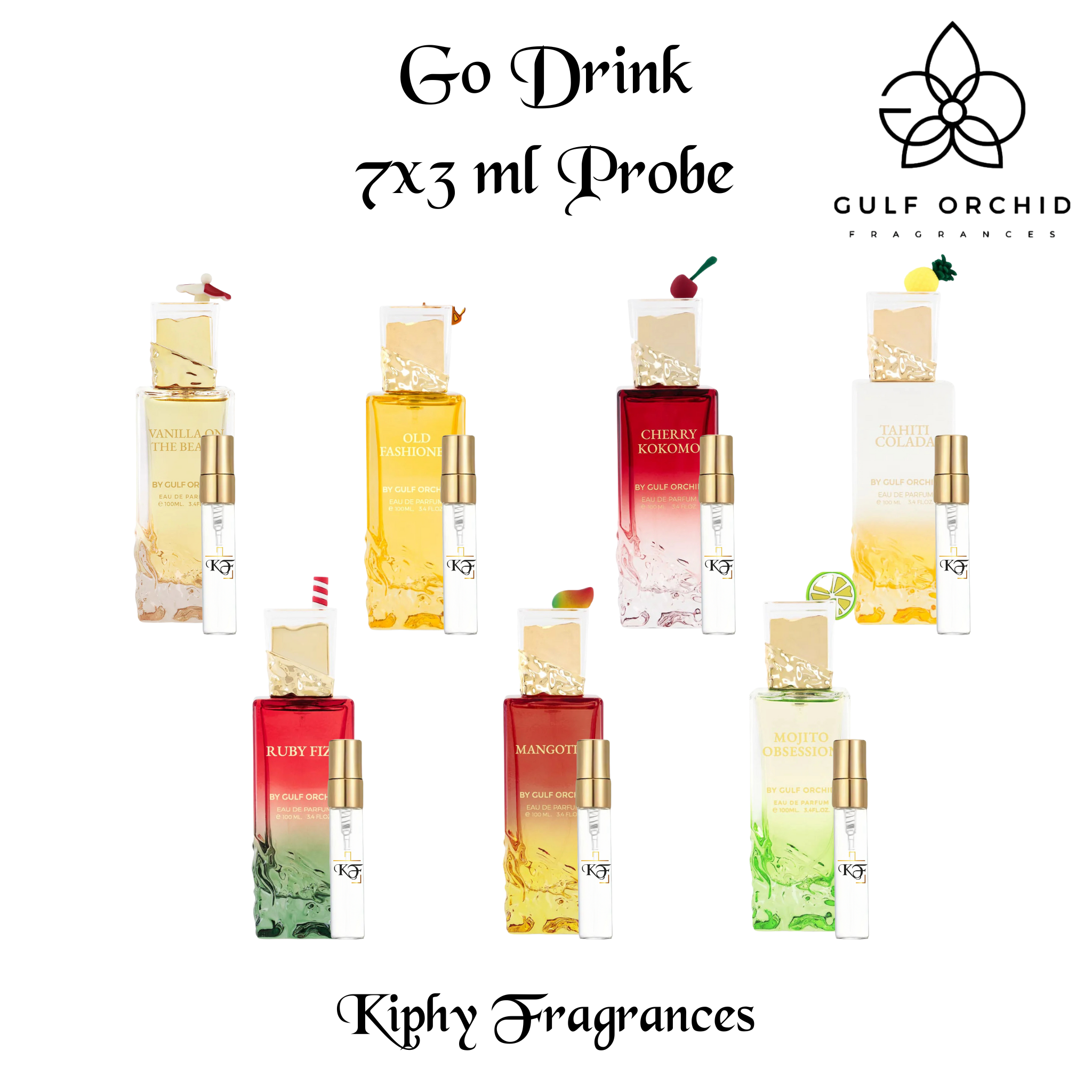 Gulf Orchid Go Drink Bundle 7x3 ml Probe Abfüllung