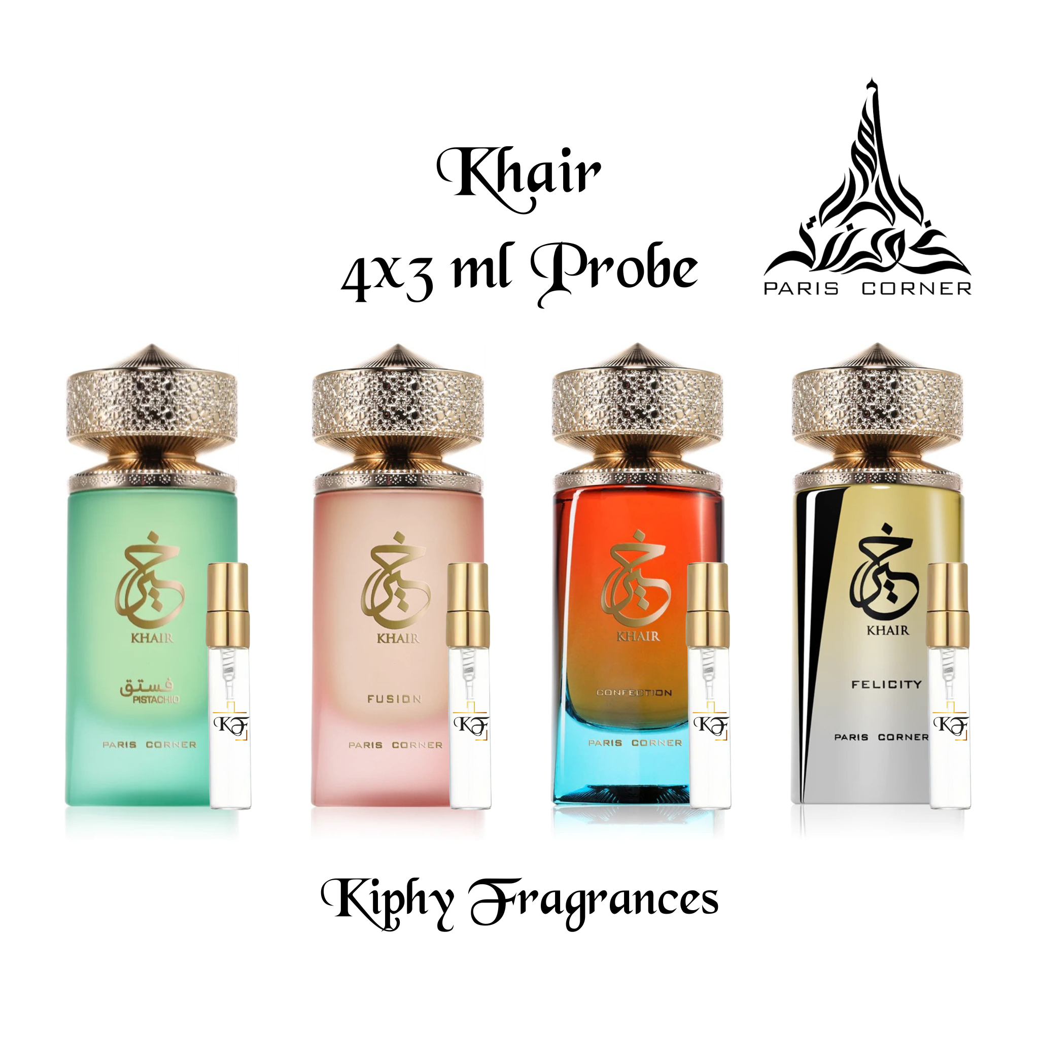 Paris Corner Khair Bundle 4x3 ml Probe Abfüllung