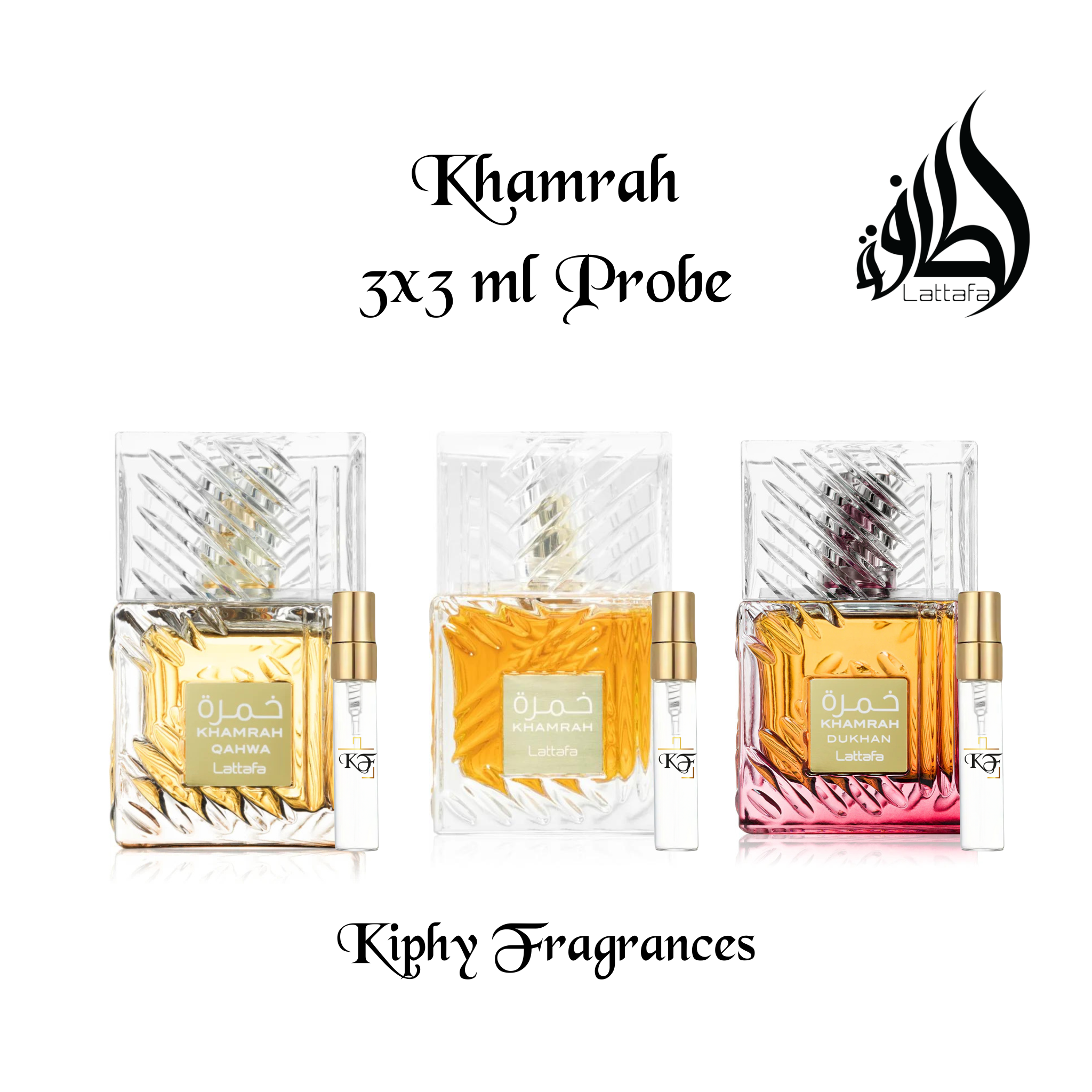 Lattafa Khamrah Bundle 3x3 ml Probe Abfüllung