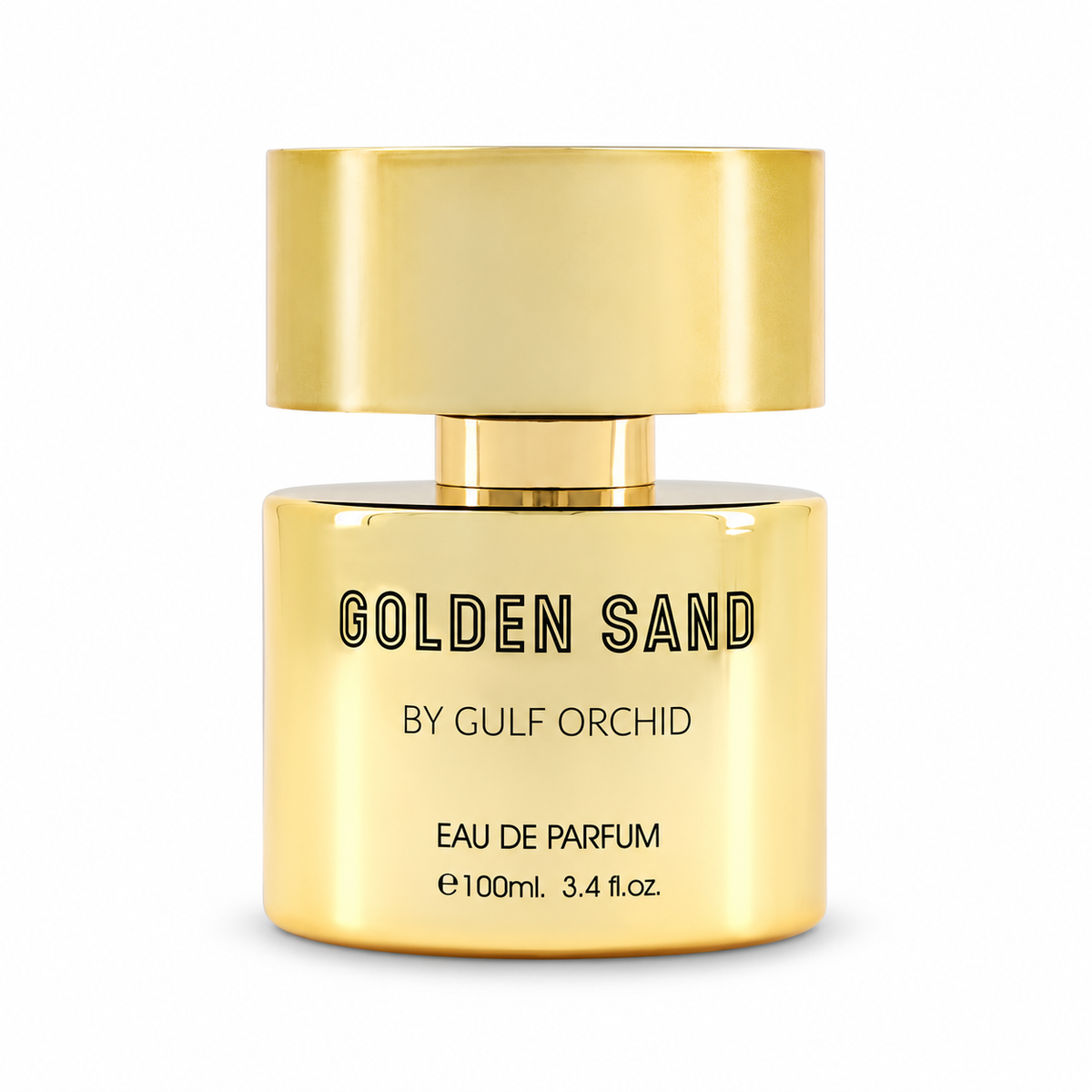 Gulf Orchid Golden Sand Eau de Parfum – Flakon auf weißem Hintergrund